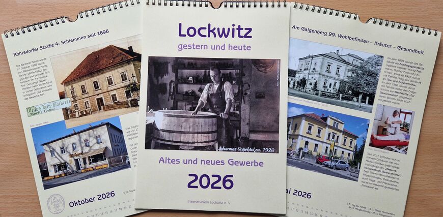 Kalender Lockwitz 2026 - gestern und heute