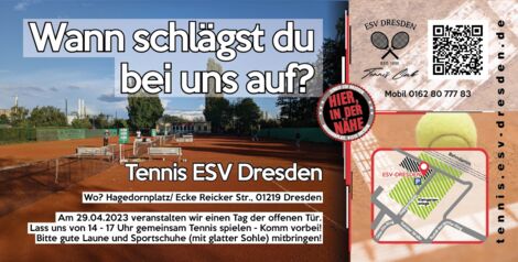 Tag der offenen Tür auf der Tennisanlage des ESV Dresden Abteilung Tennis
