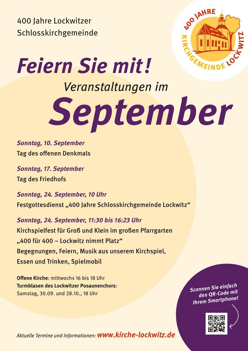 400 Jahre Schlosskirchgemeinde Lockwitz - Copyright Schlosskirche Lockwitz