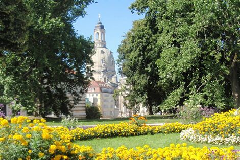 Blick zur Dresdner Frauenkirche - © AW