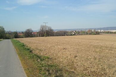 Weg und Blick nach Kauscha auf Gaustritzer Weg